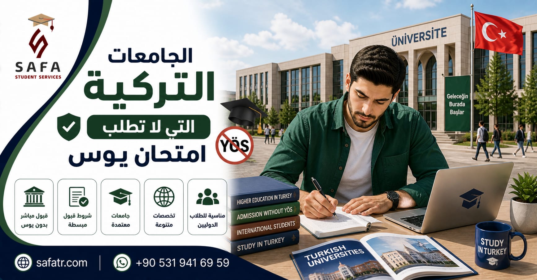 الجامعات التركية التي لا تطلب امتحان يوس