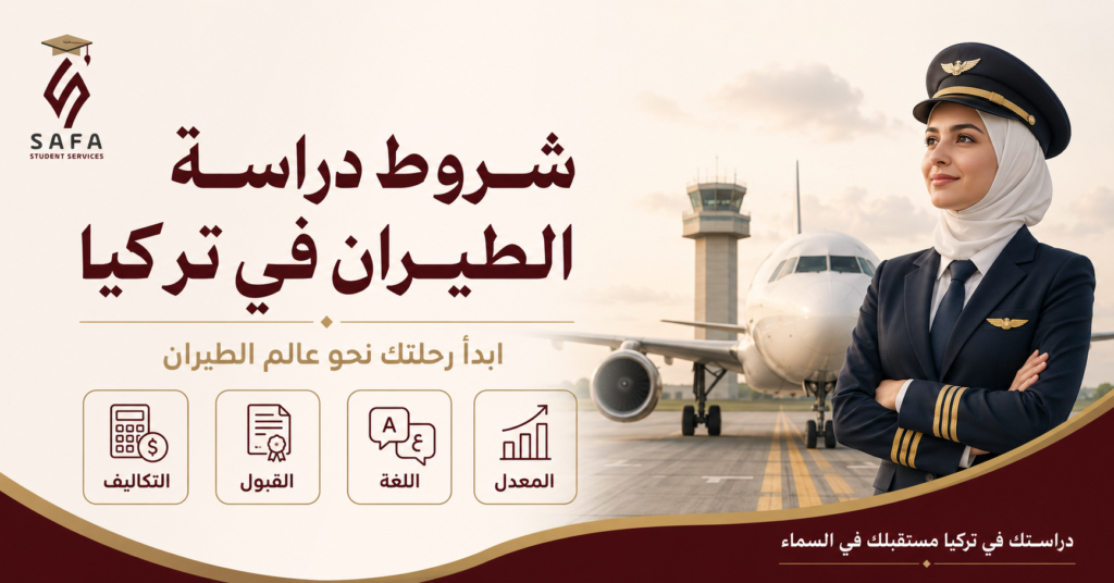 شروط دراسة الطيران في تركيا