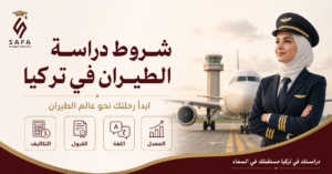 شروط دراسة الطيران في تركيا